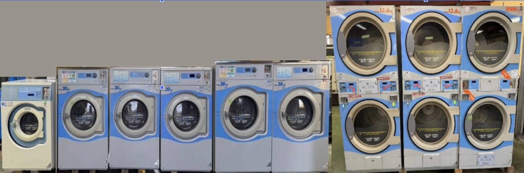 エレクトロラックス コインランドリー機械 一式9台